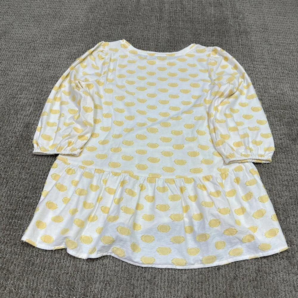 Loft Blouse White Yellow Long Sleeve Women’s Size XS - Picture 10 of 11